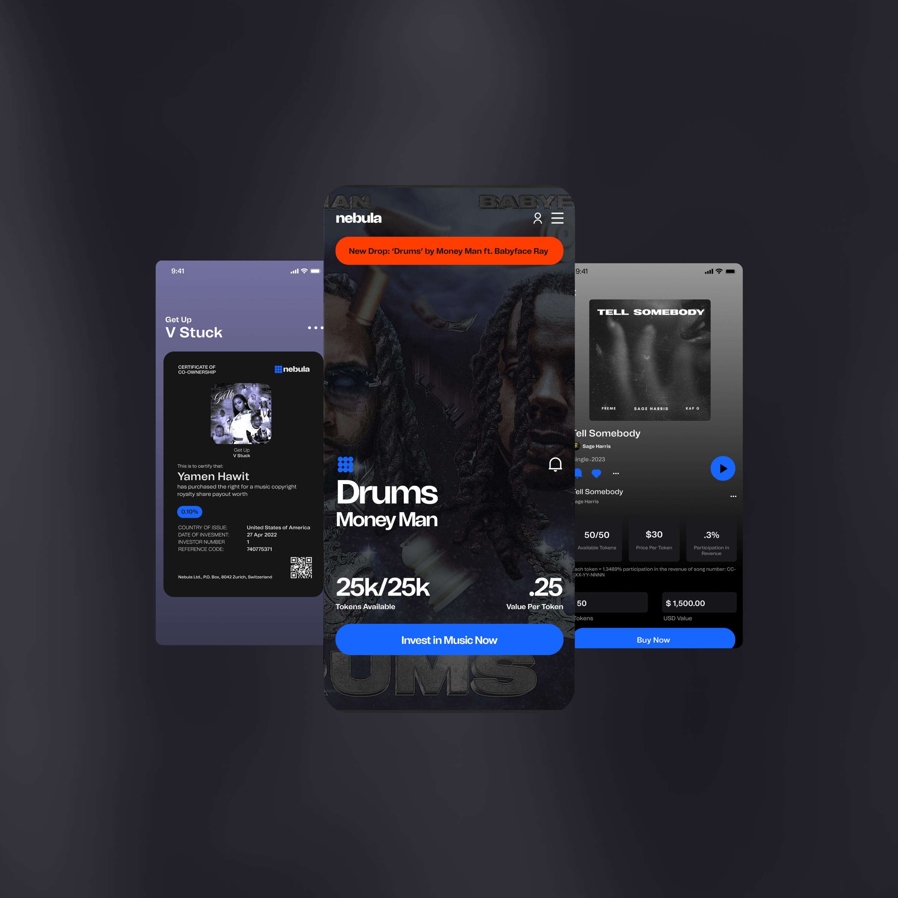 nebula mobile app design (ux/ui)